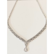 Ασημένιο κολιέ με ζιργκόν (μέρος σετ) (SN257)